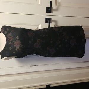 Mario Serrani Italy Sleeveless Dress Muted Floral and Black Womens Medium